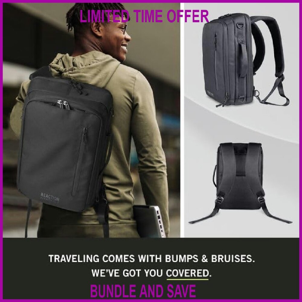 16" Polyester Tech Convertible Backpack Briefcase… - image 3